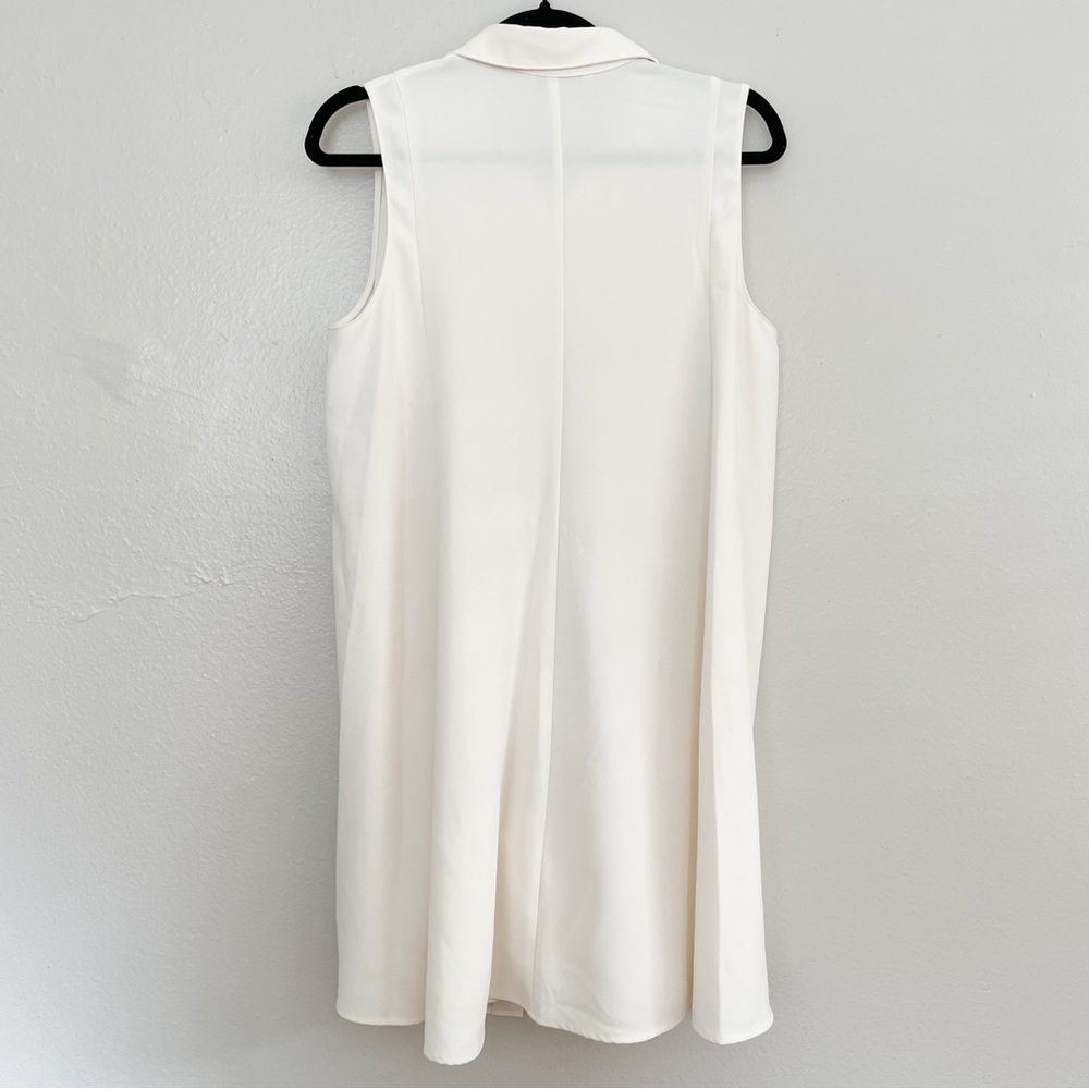 Amanda Uprichard White Sleeveless Shirt Shift Dress - Picture 2 of 4